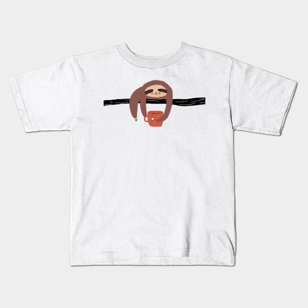 Sweet Sloth Kids T-Shirt by Arpi Design Studio